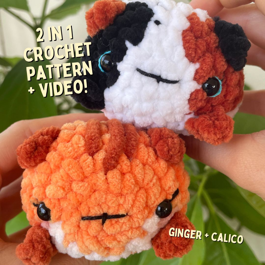2 in 1 Ginger & Calico Loaf Cat Pattern