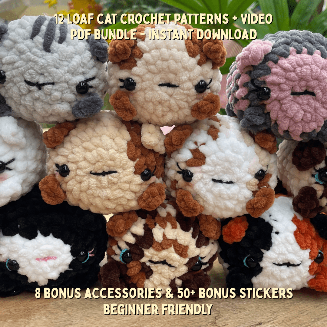 Crochet Loaf Cat Plushie Collection
